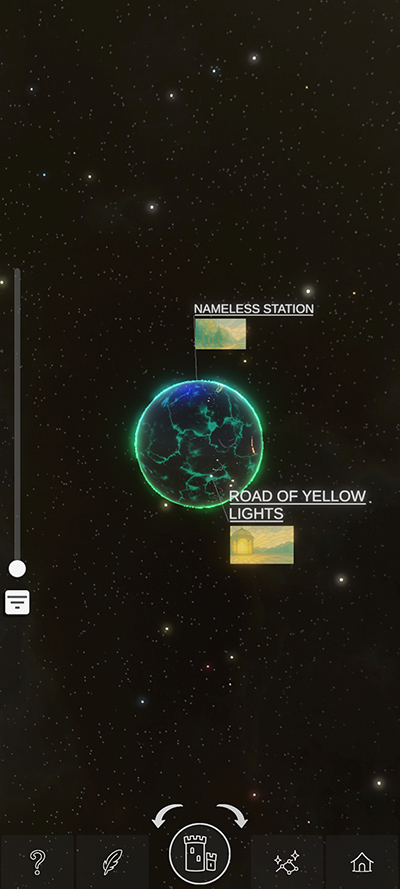 ReverySky star map planet view screen